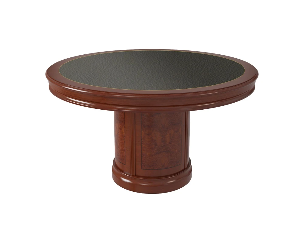 Стол для совещаний круглый матовый, кожа 1300х1300х780 Artmoble