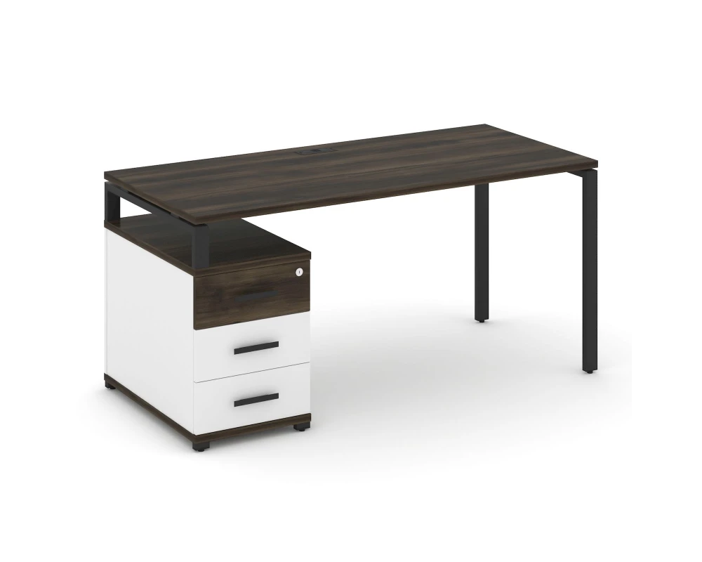 Стол письменный с 1 опорной тумбой CN.SP-304 W 1580/1946x720x750 Концепт / Concept
