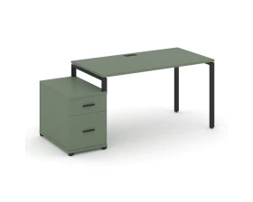 Стол письменный с 1 опорной тумбой CN.SP-305 B 980/1346x720x750 Концепт / Concept images