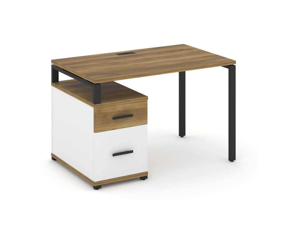 Стол письменный с 1 опорной тумбой CN.SP-306 W 1180/1546x720x750 Концепт / Concept