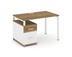 Стол письменный с 1 опорной тумбой CN.SP-306 W 1180/1546x720x750 Концепт / Concept images