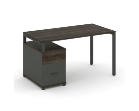 Стол письменный с 1 опорной тумбой CN.SP-306 W 1180/1546x720x750 Концепт / Concept images