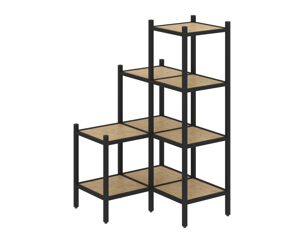 Угловой внутренний стеллаж L-36 862x862x1458 Лофт / Loft