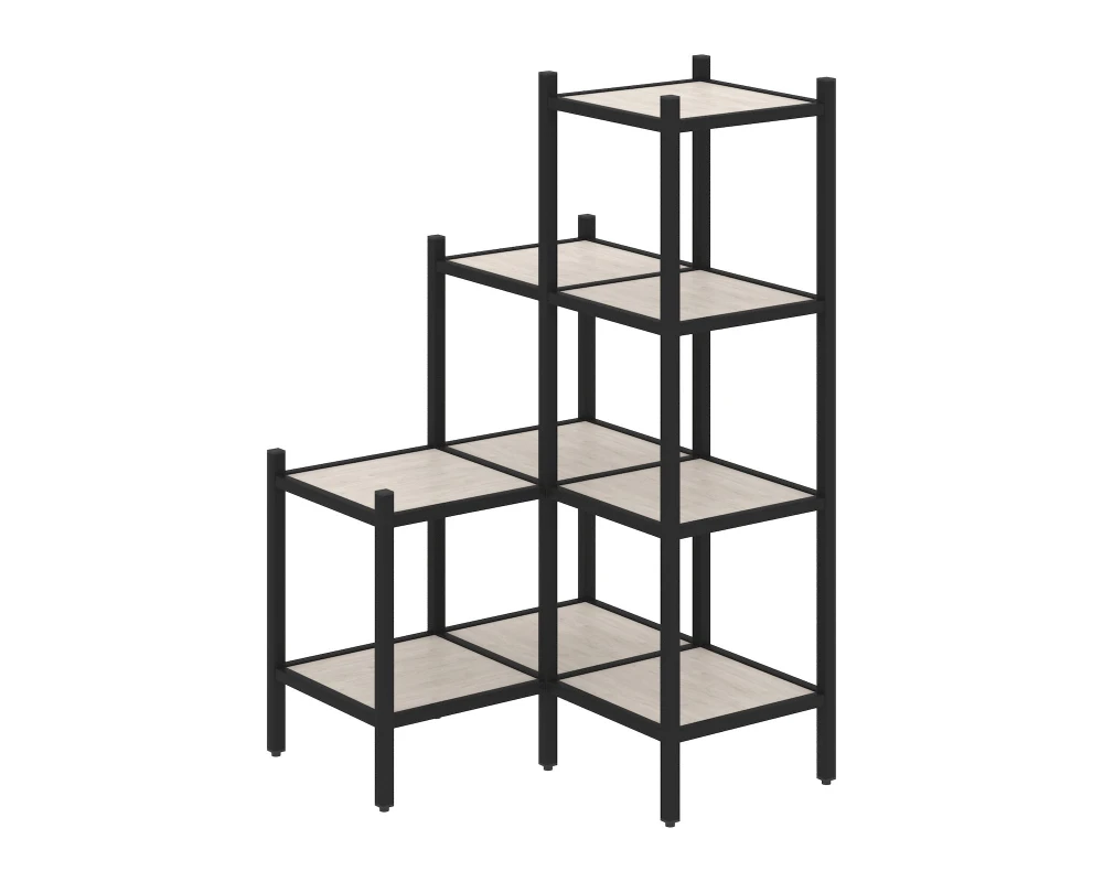 Угловой внутренний стеллаж L-36 862x862x1458 Лофт / Loft