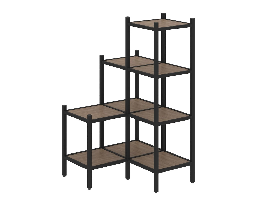 Угловой внутренний стеллаж L-36 862x862x1458 Лофт / Loft