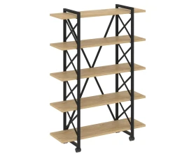 Стеллаж на колесных опорах - 5 полок 1200х400х1704 Лофт / Loft images