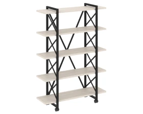 Стеллаж на колесных опорах - 5 полок 1200х400х1704 Лофт / Loft images