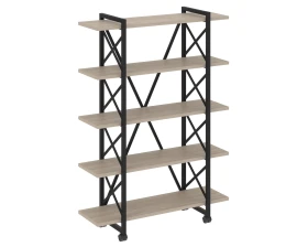 Стеллаж на колесных опорах - 5 полок 1200х400х1704 Лофт / Loft images