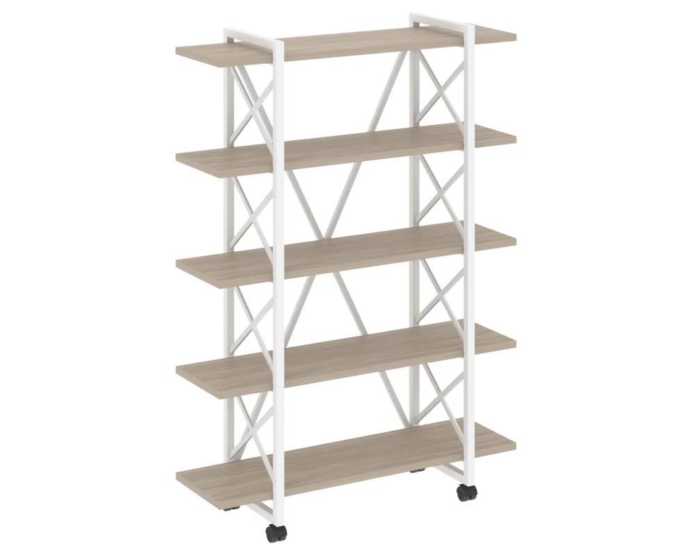 Стеллаж на колесных опорах - 5 полок 1200х400х1704 Лофт / Loft