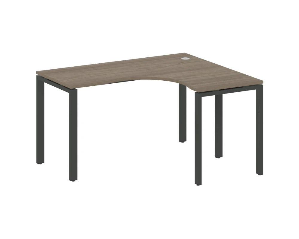 Стол офисный угловой правый на П-образном м/к 140x120x75 Метал Систем / Metal System