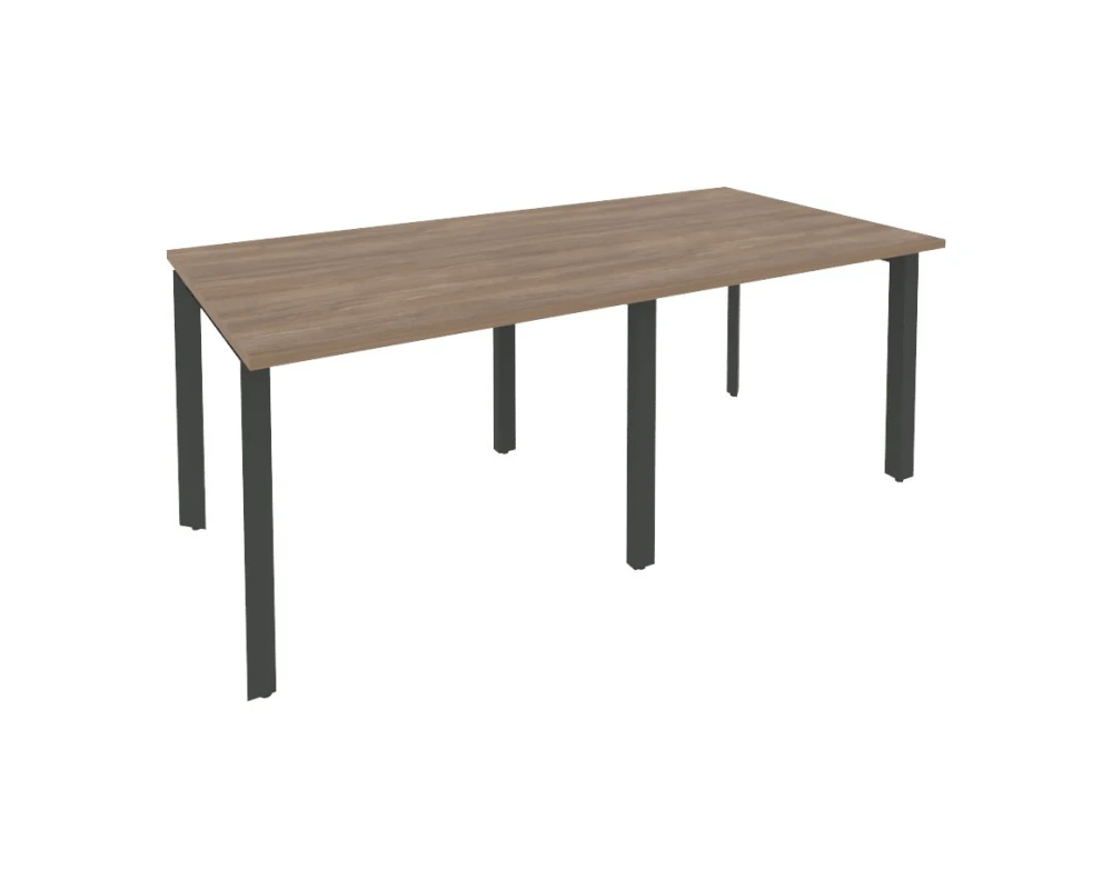 Стол переговорный (2 столешницы) на П-образном м/к 1960x980x750 Оникс / Onix