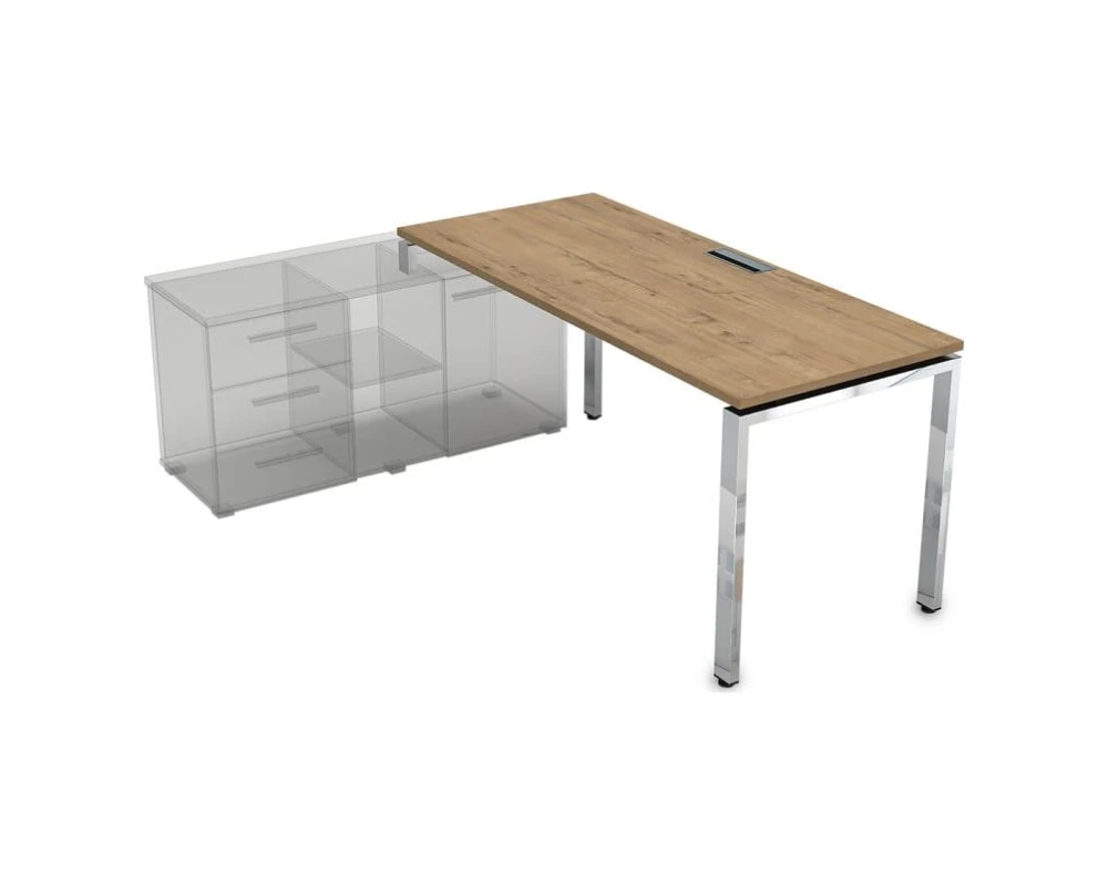 Стол рабочий прямолинейный три опоры, левый (1800*900*750) НСТЛ-П.995 GLOSS LINE