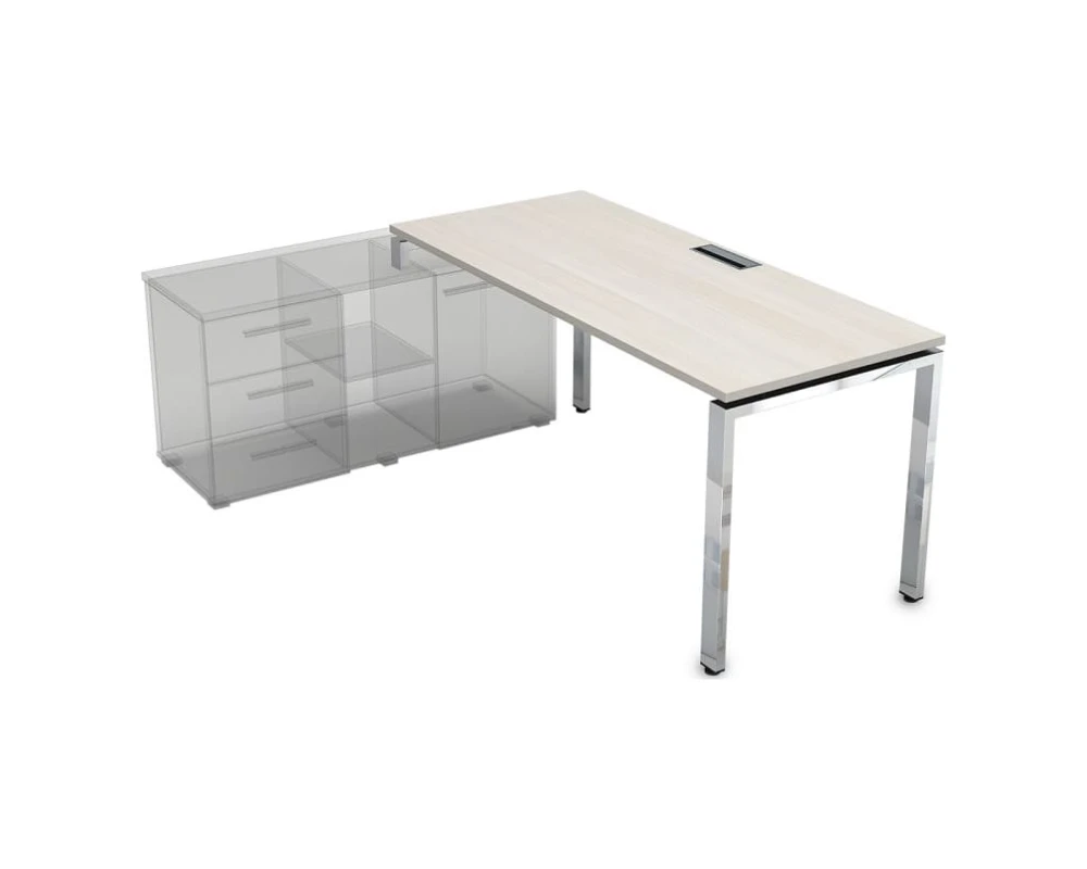 Стол рабочий прямолинейный три опоры, левый (1800*900*750) НСТЛ-П.995 GLOSS LINE