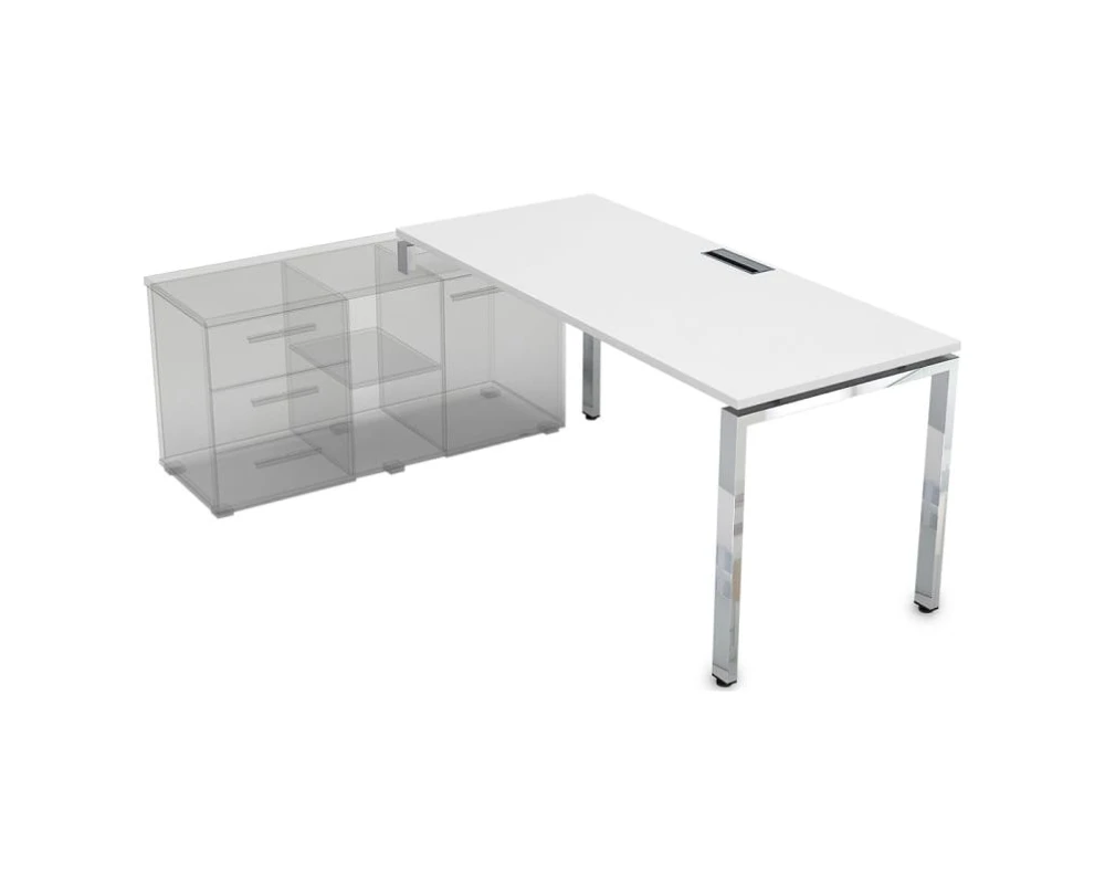 Стол рабочий прямолинейный три опоры, левый (1800*900*750) НСТЛ-П.995 GLOSS LINE