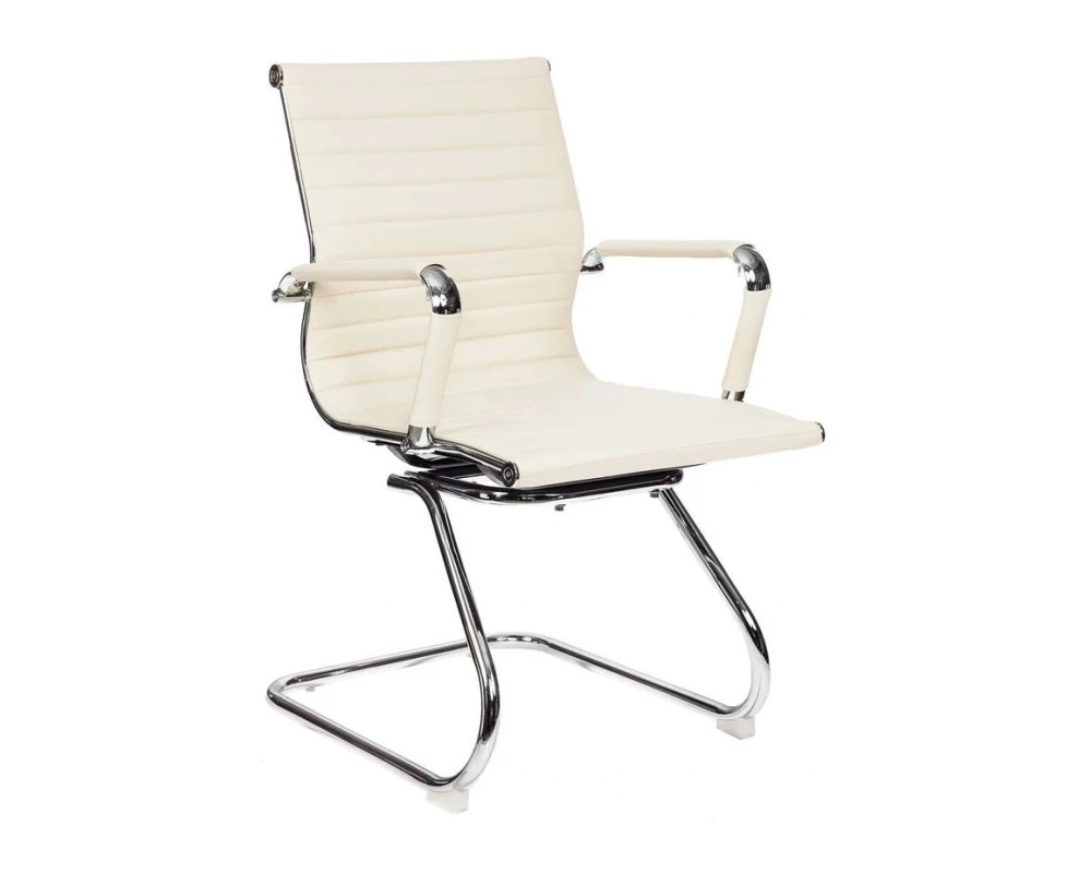 Кресло Бюрократ CH-883-LOW-V Экокожа, Слоновая кость