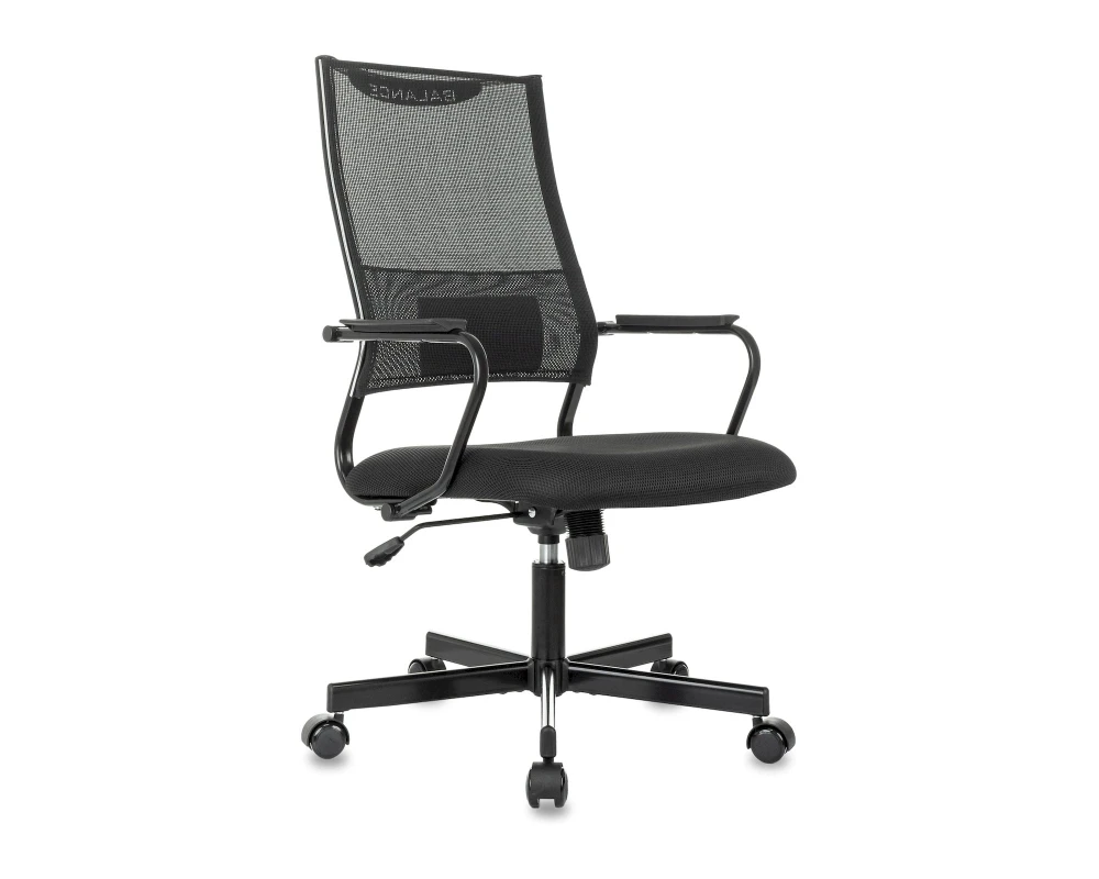 Кресло Бюрократ CH BALANCE B Сетка/ Ткань, Черный
