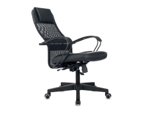 Кресло Бюрократ CH-NOVA LUX Сетка/Экокожа, Черный images