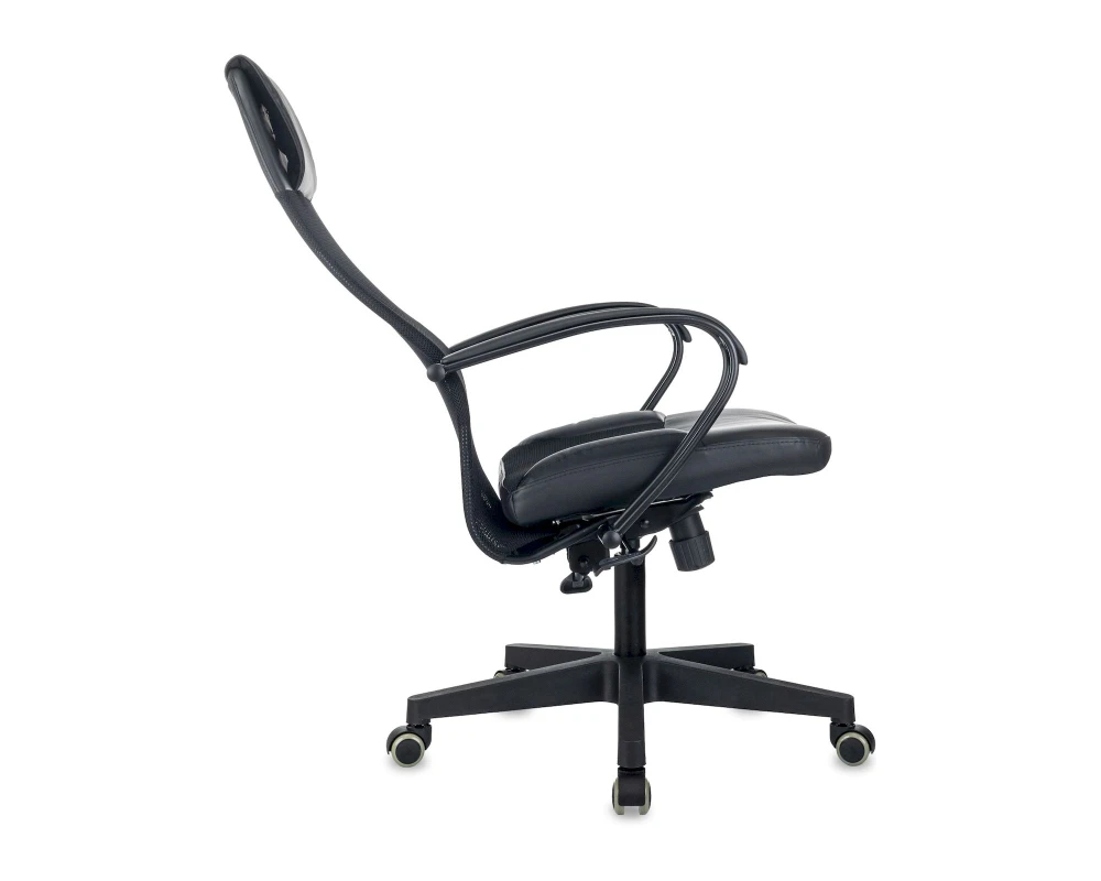 Кресло Бюрократ CH-NOVA LUX Сетка/Экокожа, Черный