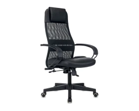 Кресло Бюрократ CH-NOVA LUX Сетка/Экокожа, Черный images