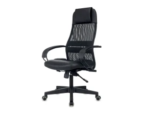 Кресло Бюрократ CH-NOVA LUX Сетка/Экокожа, Черный images
