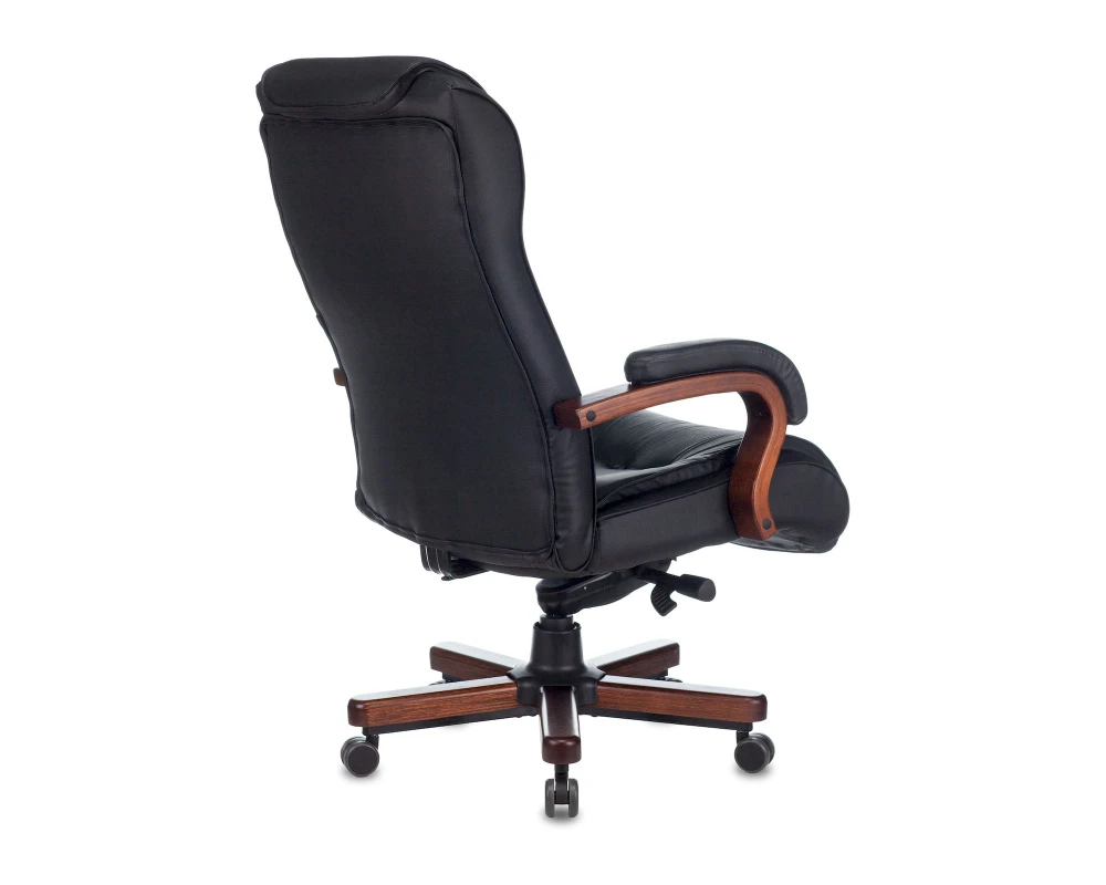 Кресло Бюрократ T-9926WALNUT Натуральная кожа, Черный