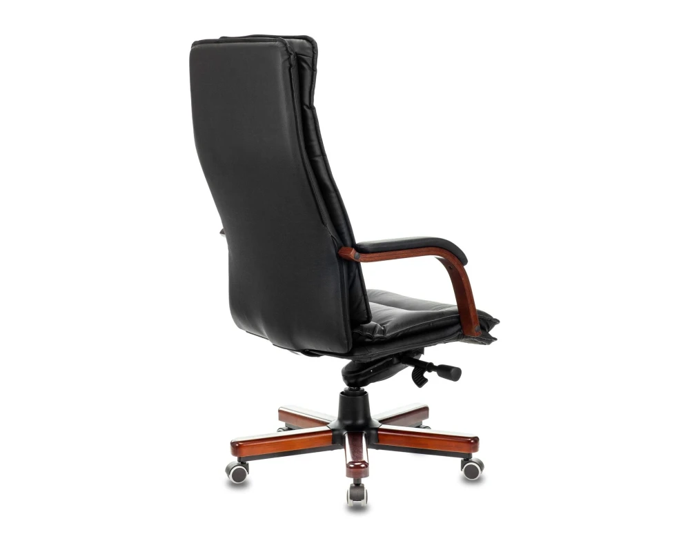 Кресло Бюрократ T-9927WALNUT Натуральная кожа, Черный