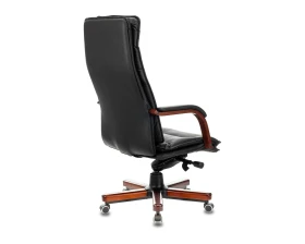 Кресло Бюрократ T-9927WALNUT Натуральная кожа, Черный images