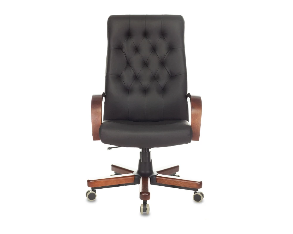 Кресло Бюрократ T-9928WALNUT/ECO Экокожа, Черный