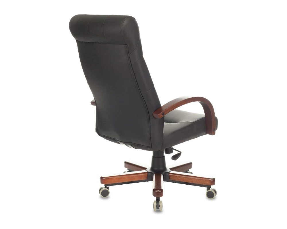 Кресло Бюрократ T-9928WALNUT/ECO Экокожа, Черный
