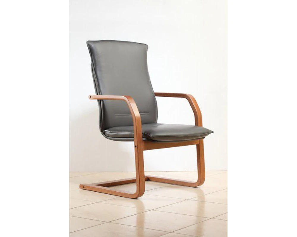 Кресло БЕРЛИН В, кожа, дерево