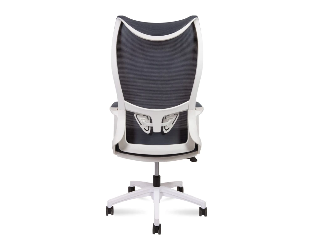 Кресло Norden Вэйв вайт / Wave white белый пластик Сетка/Ткань, Серый