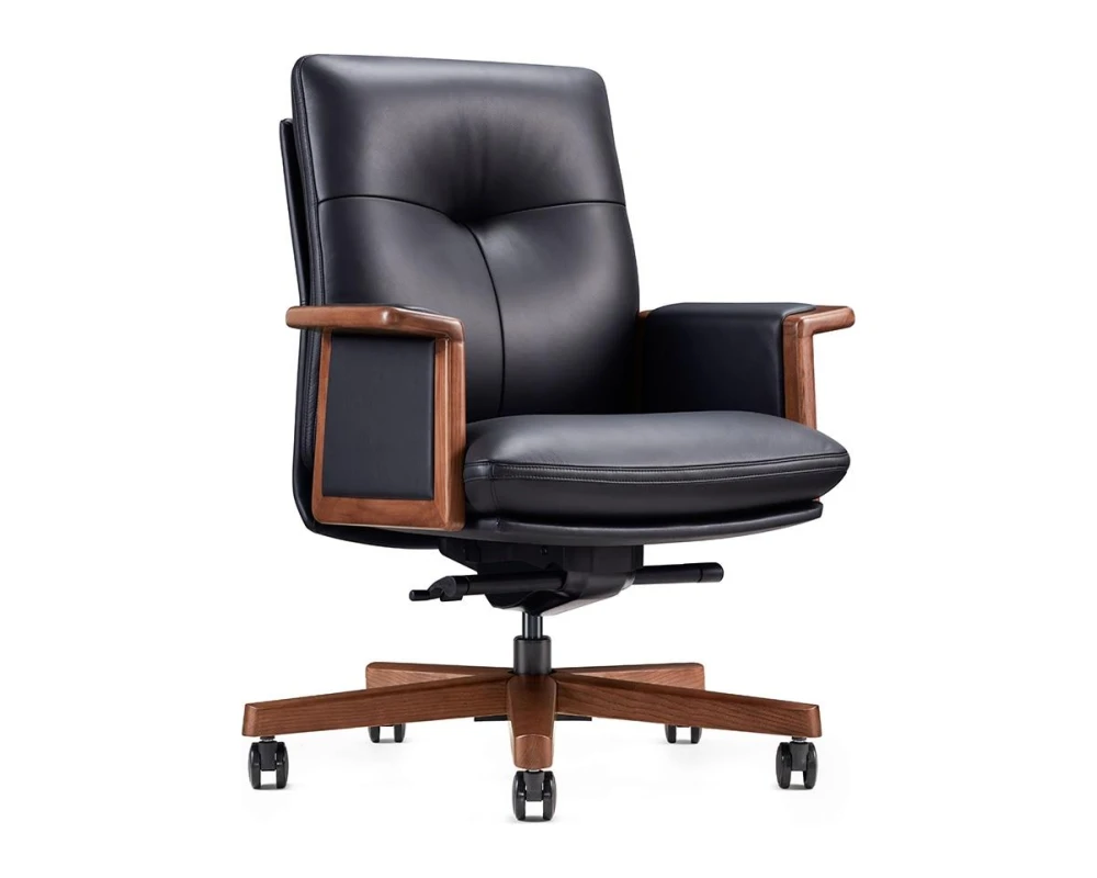 Кресло Norden Вивальди  / Vivaldi LB Натуральная кожа, Черный